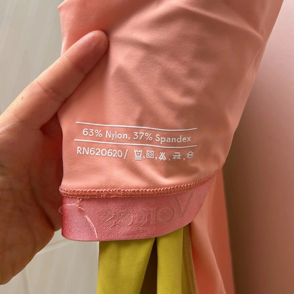 Outdoor Voices One Shoulder Athletic Dress pink yellow size XL mini dress - Picture 10 of 11